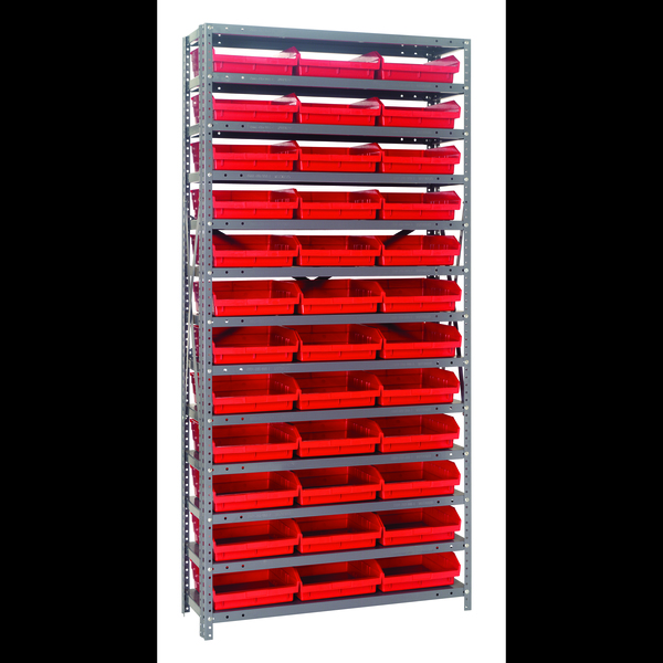 Quantum Storage Systems Steel Shelving with plastic bins 1875-110RD